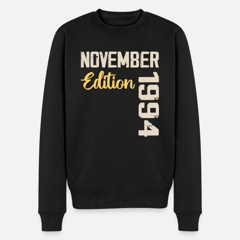Geboren im November 1994 - Ausgabe 1994 - Männer Premium Bio Pullover - Schwarz