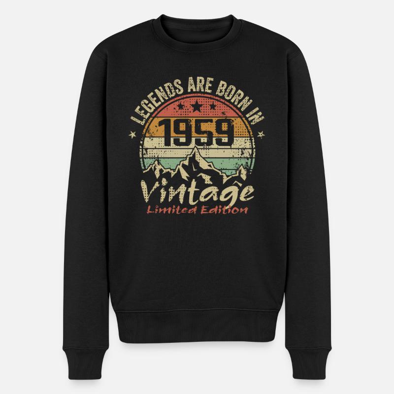 Les Légendes Sont Nées En 1959 - 1959 - Pull Premium bio Homme - noir