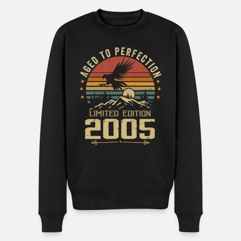 2005 Original Vintage Retro Jubiläum 2005 - Männer Premium Bio Pullover - Schwarz