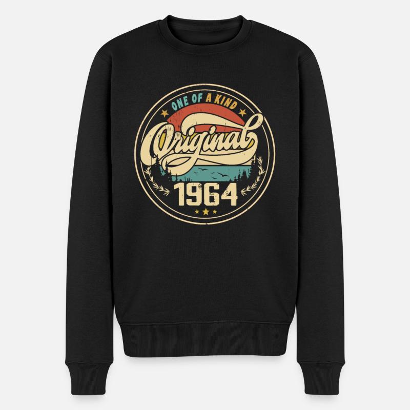 Original 1964 Jahrgang - 1964 Geburtstagsgeschenk - Männer Premium Bio Pullover - Schwarz