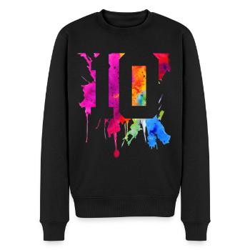 10 JAHRE 10. GEBURTSTAG - Männer Premium Bio Pullover - Schwarz - Vorne - Nico (187cm)