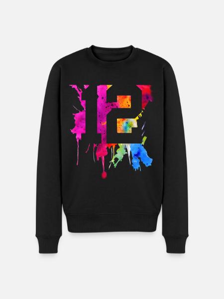 12 YEARS 12TH BIRTHDAY - Men's Premium Organic Jumper - black