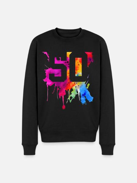 50 ÅRS 50 ÅRS FØDSELSDAG - Økologisk premium-sweatshirt til mænd - sort