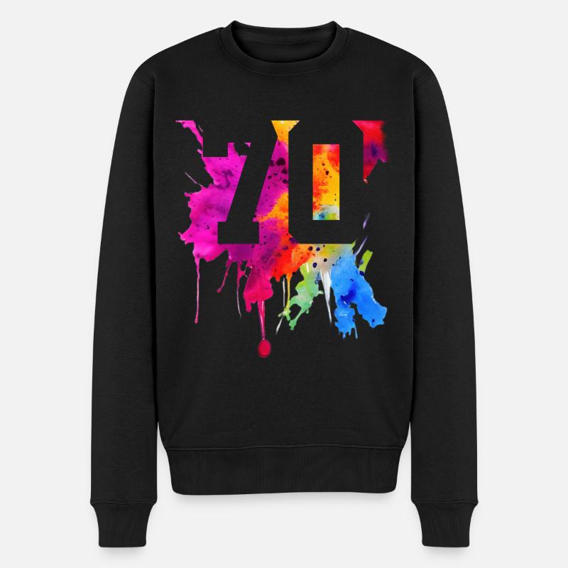 70 ANS 70 ANNIVERSAIRE - Pull Premium bio Homme - noir