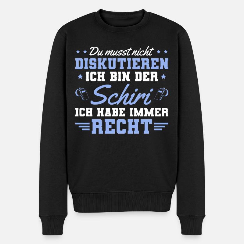 Schiedsrichter Spruch Männer Schiri - Männer Premium Bio Pullover - Schwarz