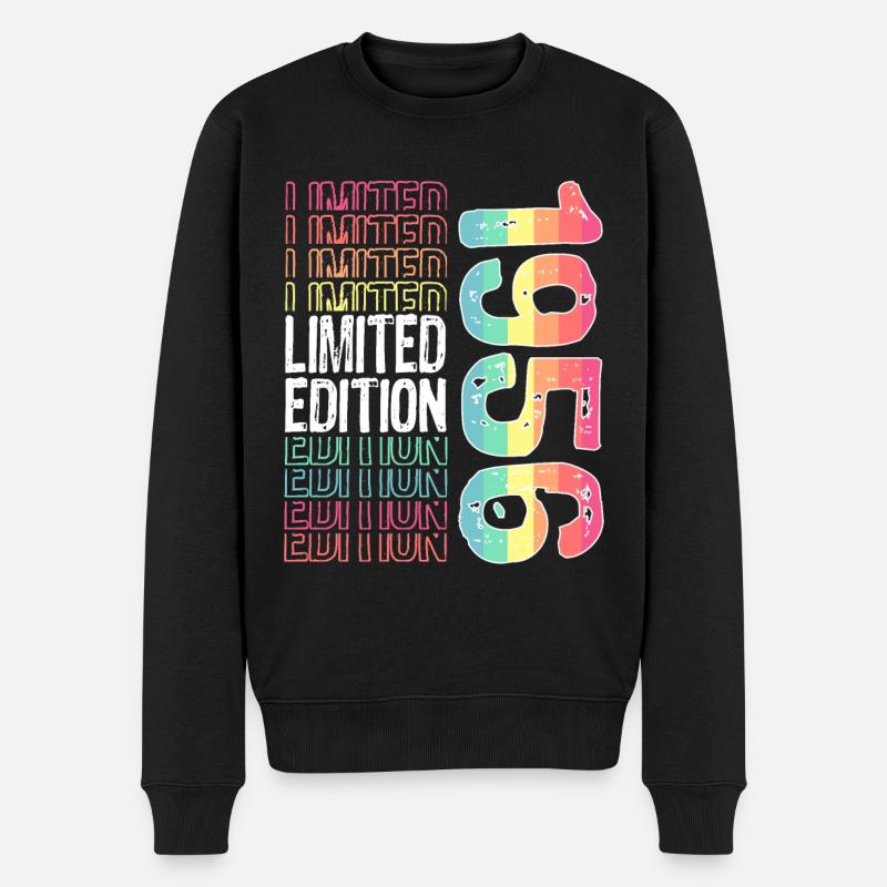 Limited Edition seit 1956 Geburtstag Vintage 1956 - Männer Premium Bio Pullover - Schwarz