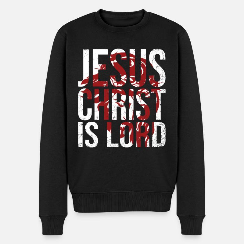 Jésus-Christ est Seigneur - Pull Premium bio Homme - noir