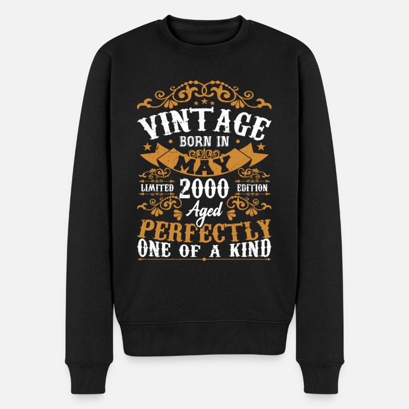 Mai 2000 Anniversaire May 2000 Cadeau Mai 2000 - Pull Premium bio Homme - noir