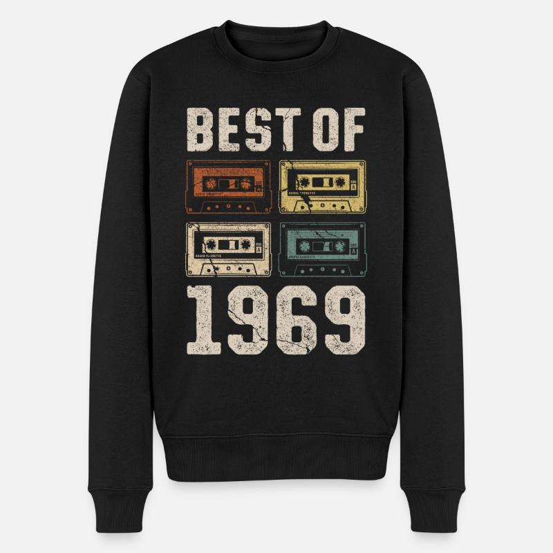 Le meilleur de la cassette d’anniversaire de 1969 - Pull Premium bio Homme - noir
