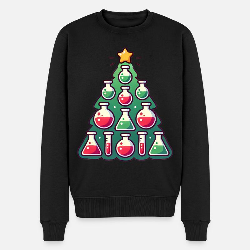 Chimie Conception d’arbre de Noël - Pull Premium bio Homme - noir