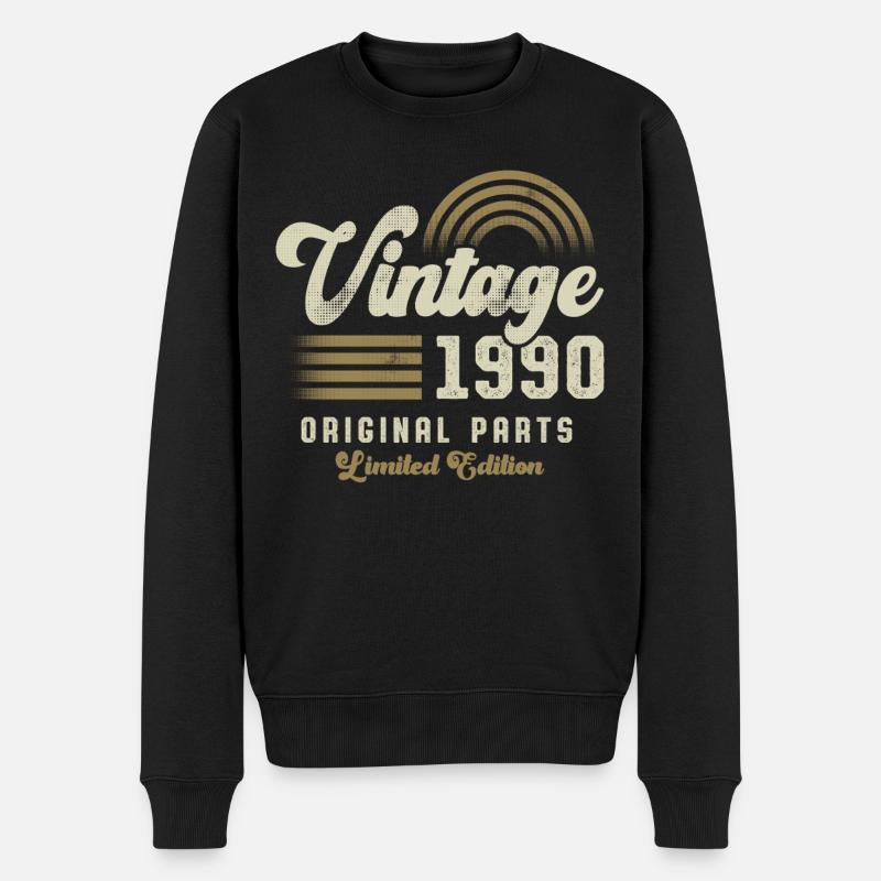 Millésime 1990 Anniversaire Rétro - Pull Premium bio Homme - noir