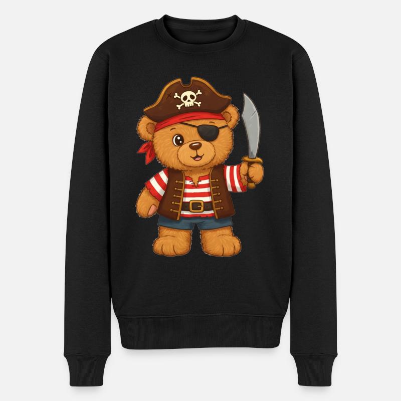 Ours en peluche Pirate - Pull Premium bio Homme - noir