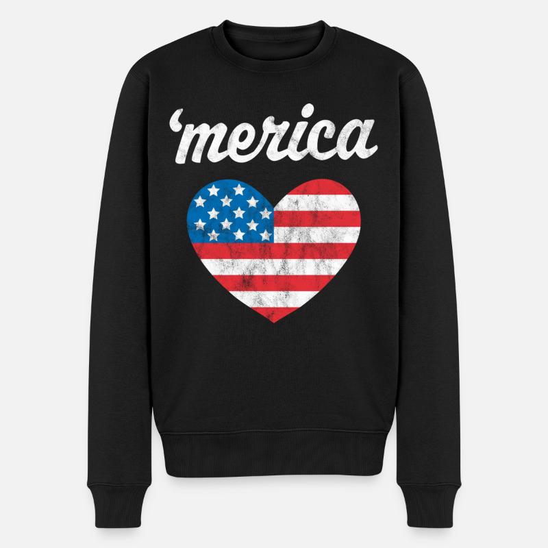 'merica - Pull Premium bio Homme - noir
