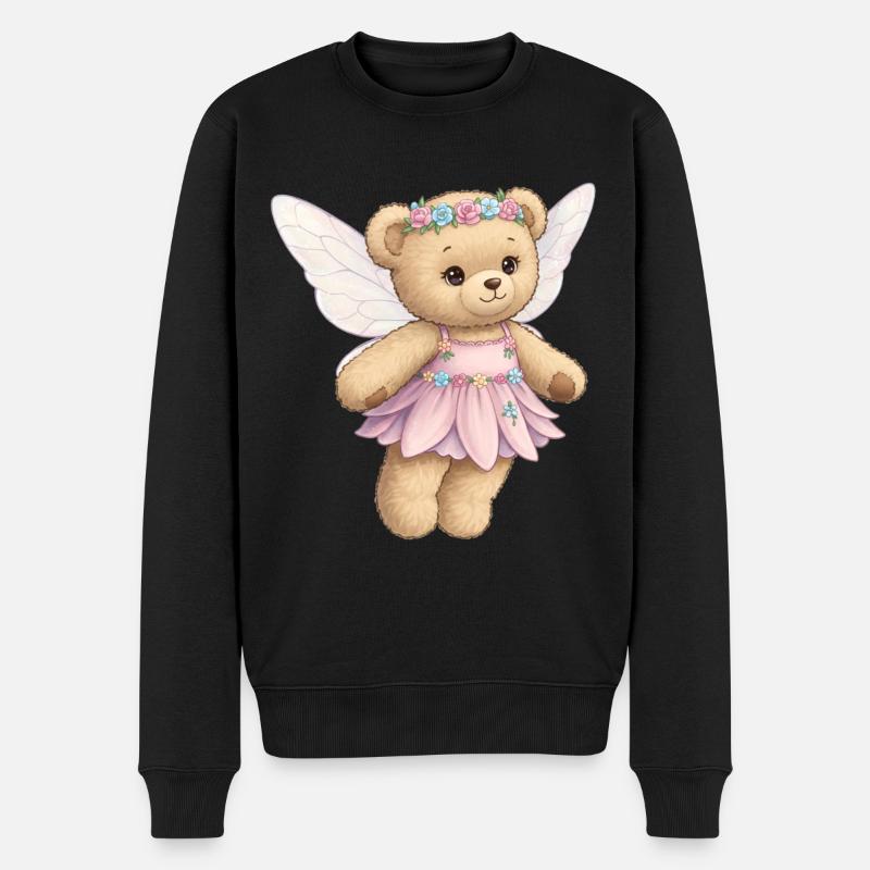 Ours en peluche Fée - Pull Premium bio Homme - noir