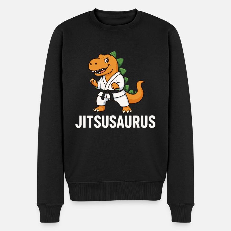 Jitsusaurus – BJJ Dino - Pull Premium bio Homme - noir