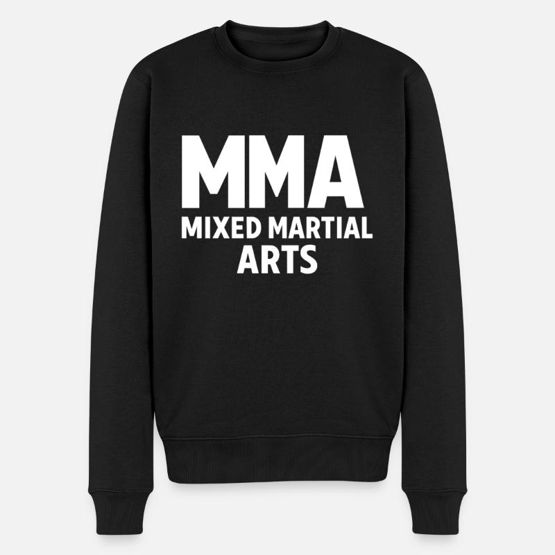 MMA Schriftzug - Männer Premium Bio Pullover - Schwarz