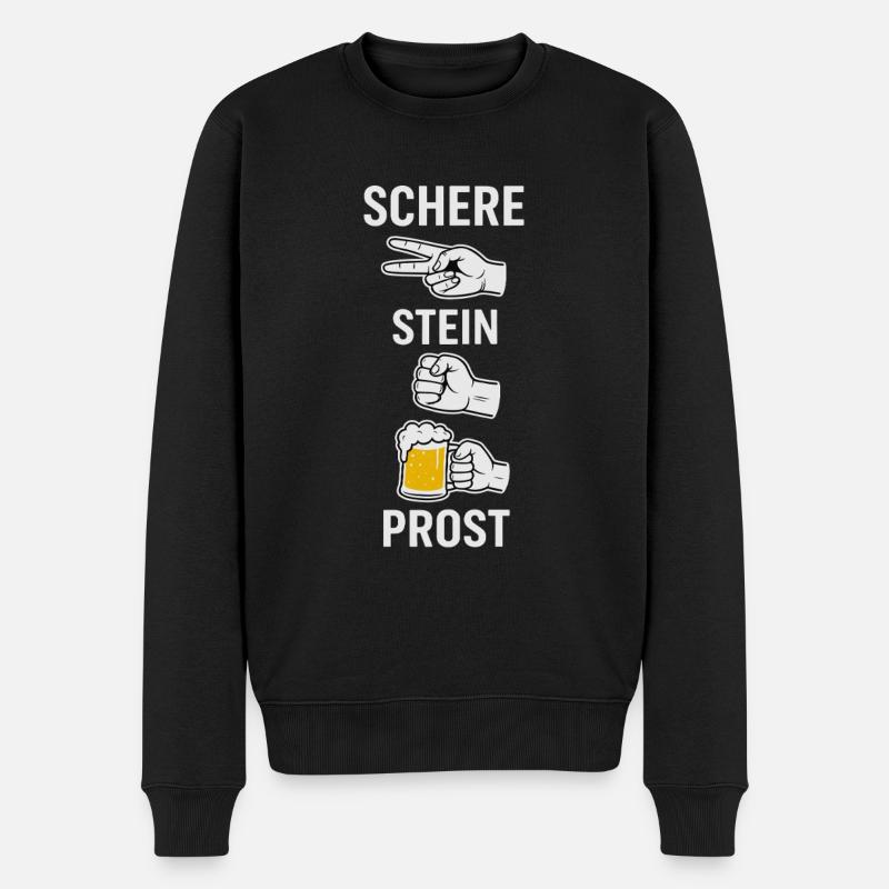 Ciseaux, pierre, santé - Pull Premium bio Homme - noir