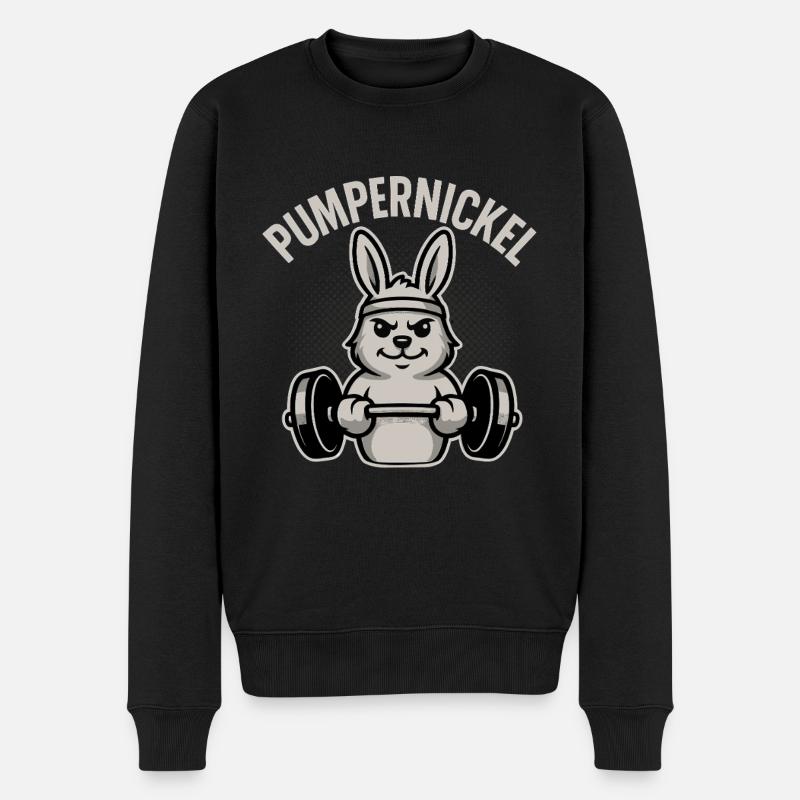 Pumpernickel - Männer Premium Bio Pullover - Schwarz