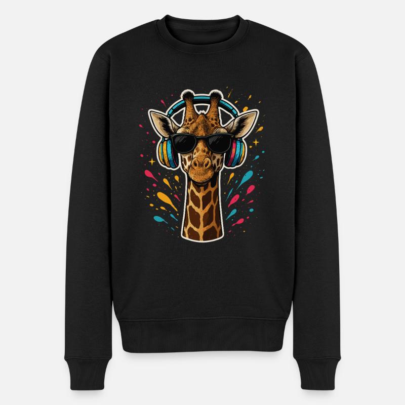 Musique de girafe cool - Pull Premium bio Homme - noir