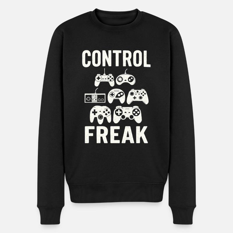 Manette Zocken Gaming Freak - Pull Premium bio Homme - noir