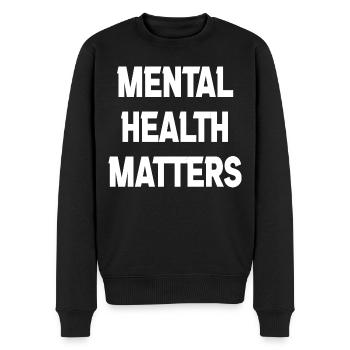 Mental Health Matters Santé mentale - Pull Premium bio Homme - noir - Devant - Nico (187cm)