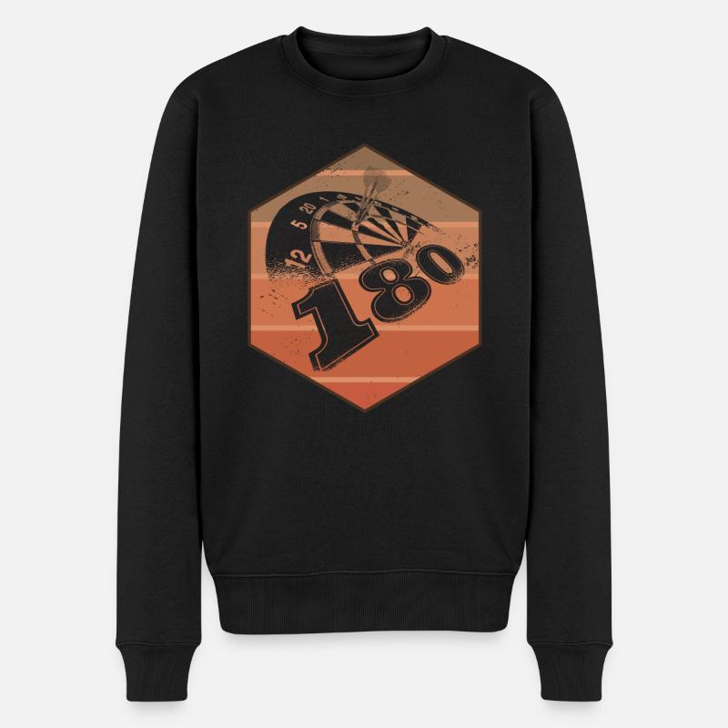 Dart Spielen 180 - Männer Premium Bio Pullover - Schwarz