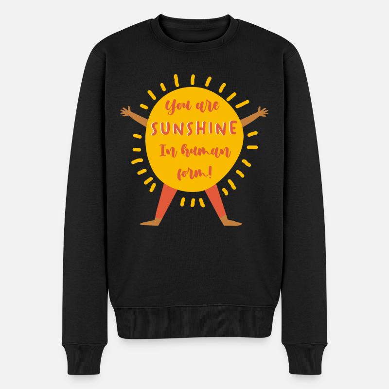 Sunshine Grafik - Männer Premium Bio Pullover - Schwarz