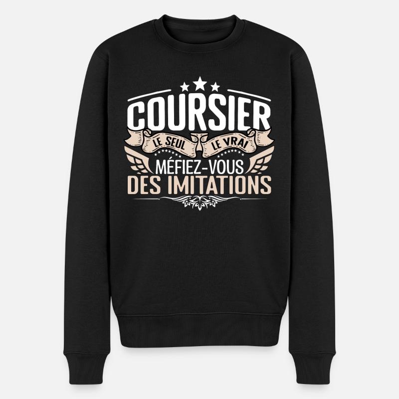 Coursier le seul Coursier le vrai Coursier - Pull Premium bio Homme - noir