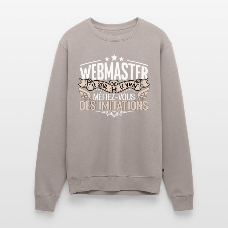 Webmaster le seul Webmaster le vrai Webmaster Pull Premium bio Homme
