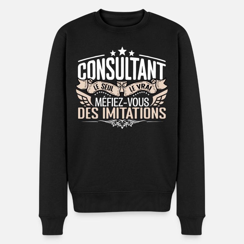 Consultant le seul Consultant le vrai Consultant - Pull Premium bio Homme - noir