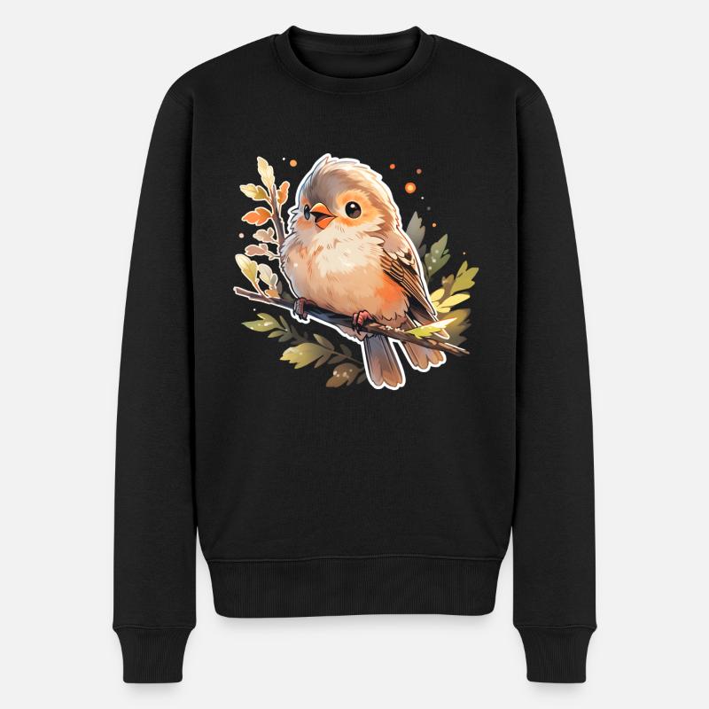 Singvogel Baby - Männer Premium Bio Pullover - Schwarz
