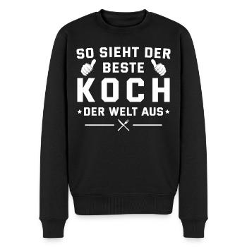 Bester Koch der Welt Hobbykoch Küchenchef Geschenk - Männer Premium Bio Pullover - Schwarz - Vorne - Nico (187cm)