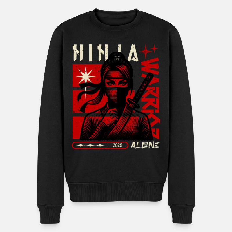 Guerrier Ninja - Pull Premium bio Homme - noir