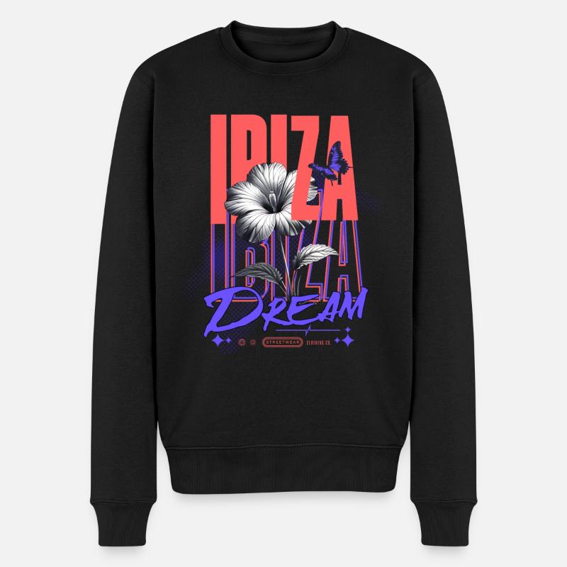 Ibiza Dream Streetwear - Männer Premium Bio Pullover - Schwarz