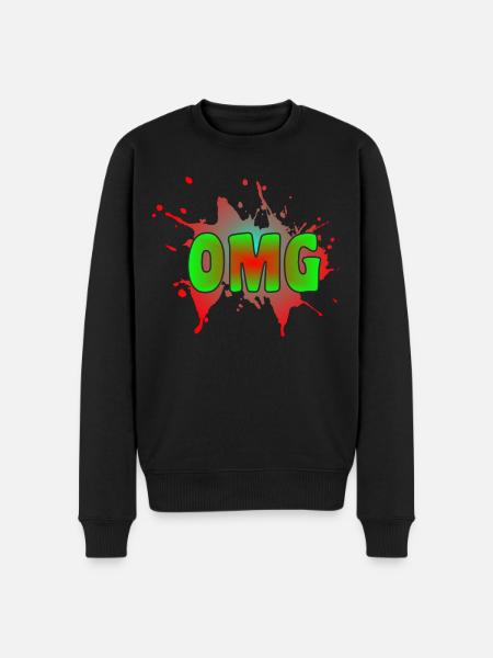 OMG - Männer Premium Bio Pullover - Schwarz