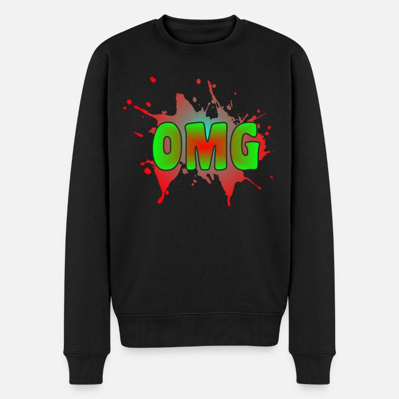 OMG - Männer Premium Bio Pullover - Schwarz