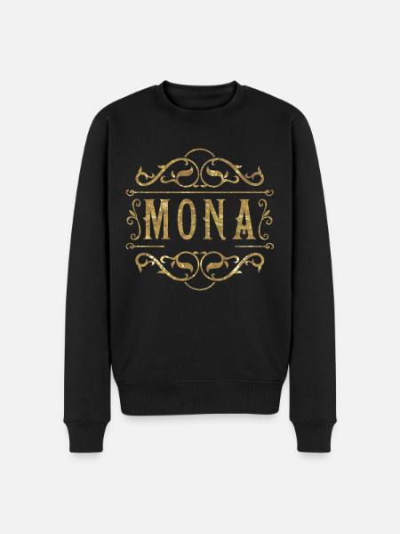 Mona gold - Männer Premium Bio Pullover - Schwarz