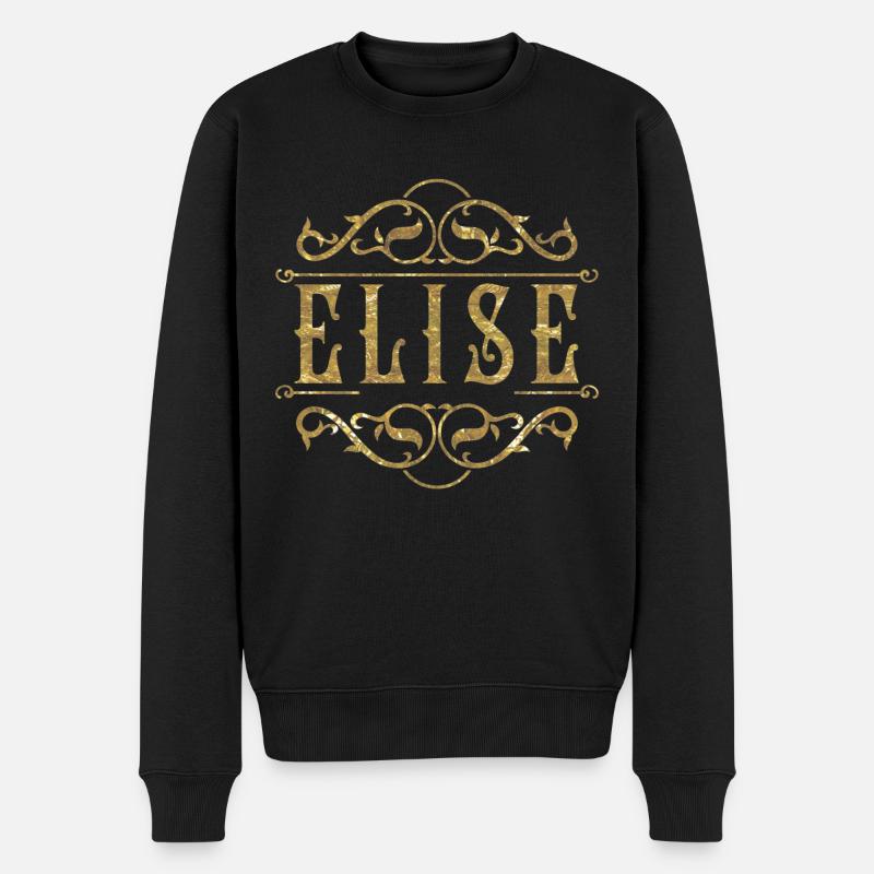 Elise gold - Männer Premium Bio Pullover - Schwarz