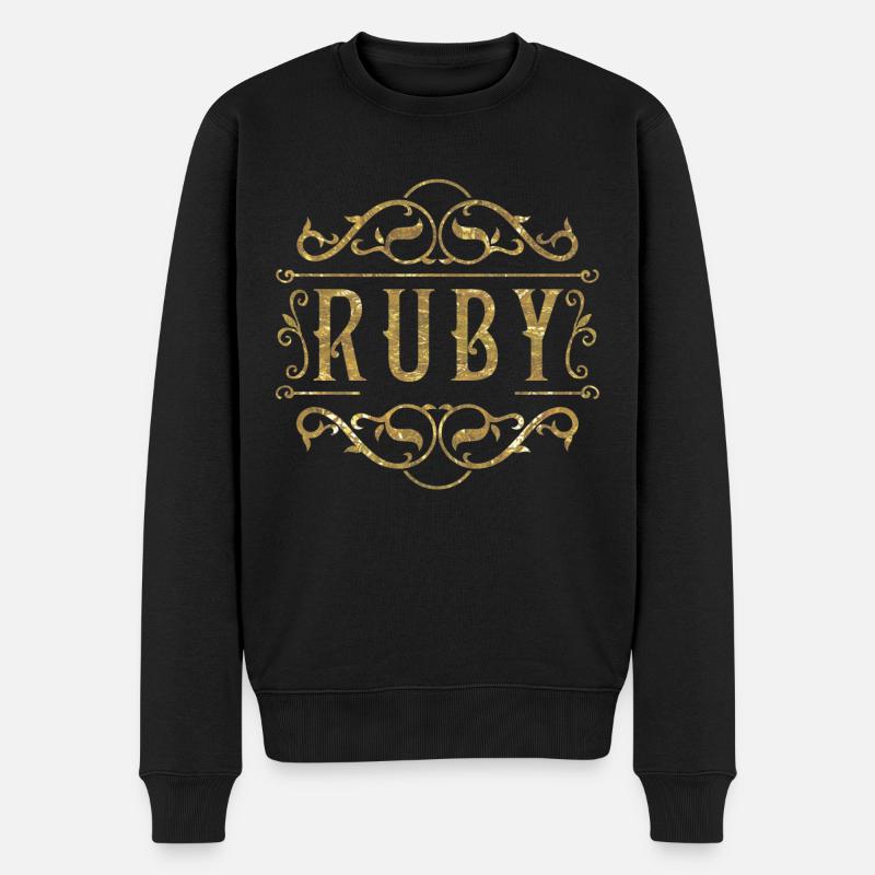 Ruby gold - Men's Premium Organic Jumper - black