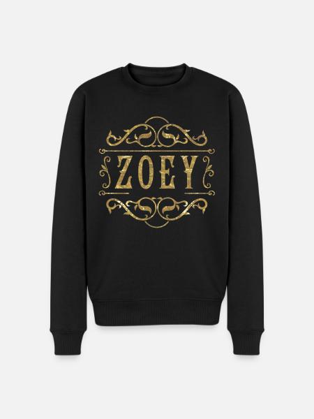 Zoey gold - Men's Premium Organic Jumper - black