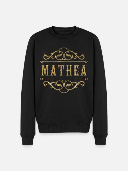 Mathea gold - Männer Premium Bio Pullover - Schwarz