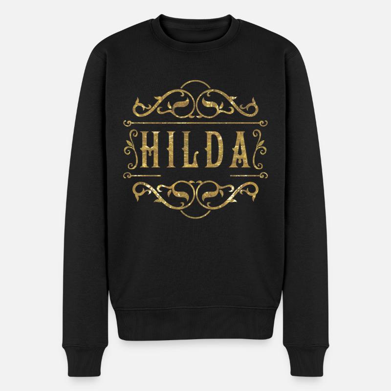 Hilda gold - Männer Premium Bio Pullover - Schwarz