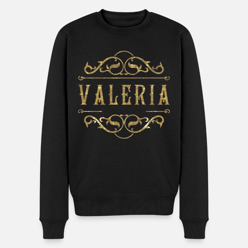 Valeria gold - Männer Premium Bio Pullover - Schwarz
