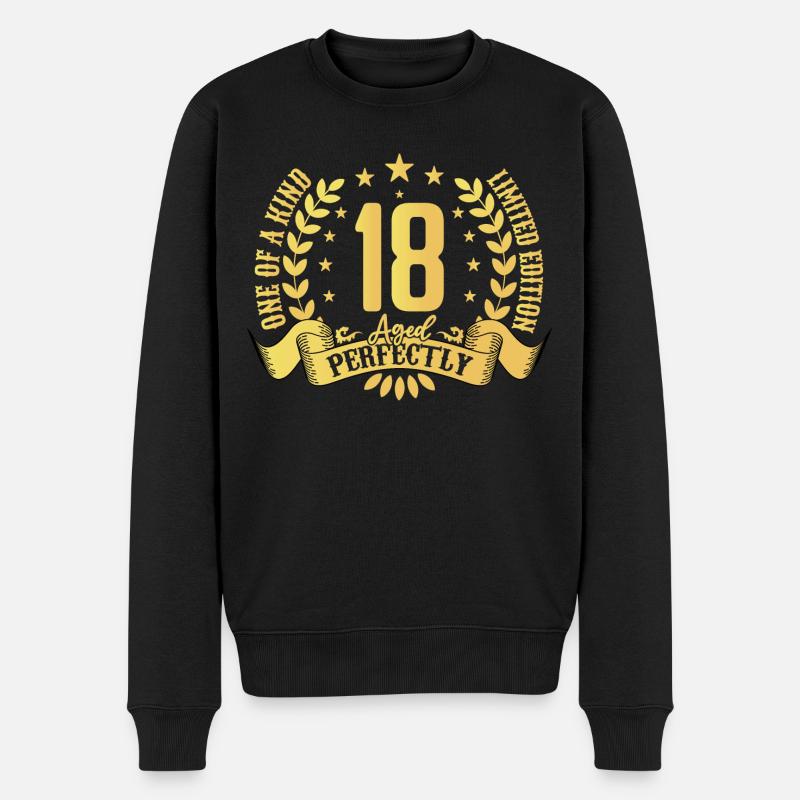 18 ans cadeau d’anniversaire 18 ans - Pull Premium bio Homme - noir