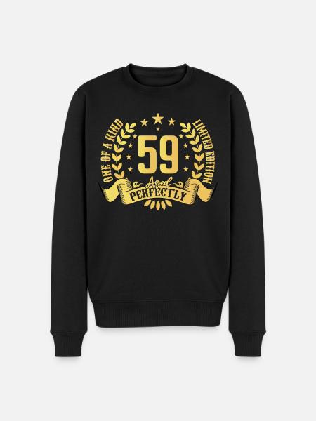 59 vuotta syntymäpäivälahja 59 vuotta - Premium luomulaatuinen miesten collegepusero - musta