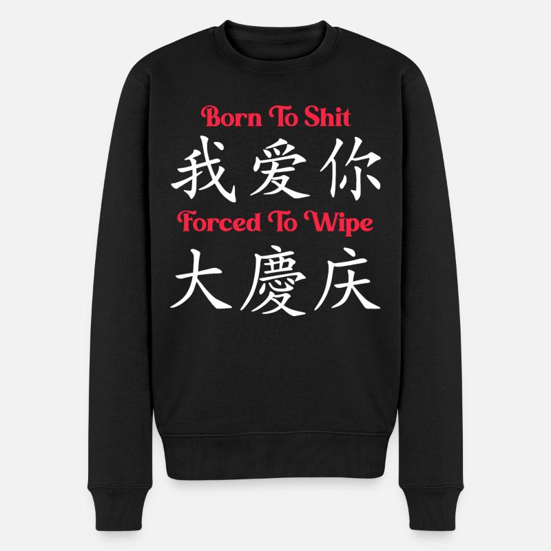 Funny Sarcasm Satire Humor Meme - Men's Premium Organic Jumper - black