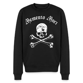 Crâne et os - Memento Mori - Pull Premium bio Homme - noir - Devant - Nico (187cm)