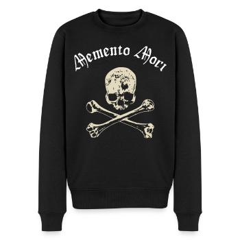 Memento Mori Crâne et os - Pull Premium bio Homme - noir - Devant - Nico (187cm)