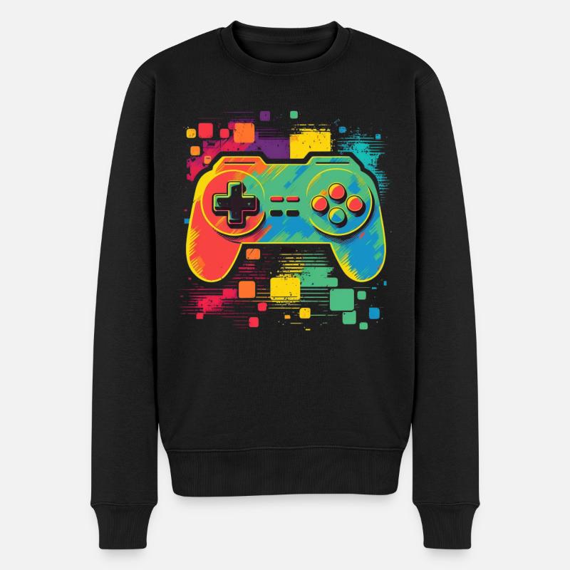 Console rétro - Pull Premium bio Homme - noir