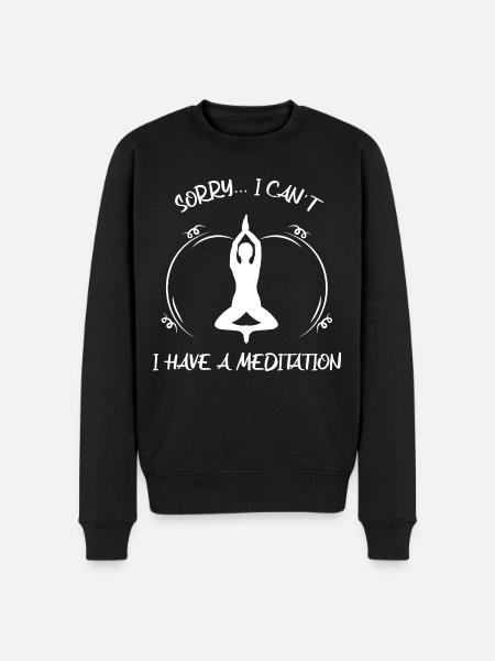 Meditaion - Men's Premium Organic Jumper - black
